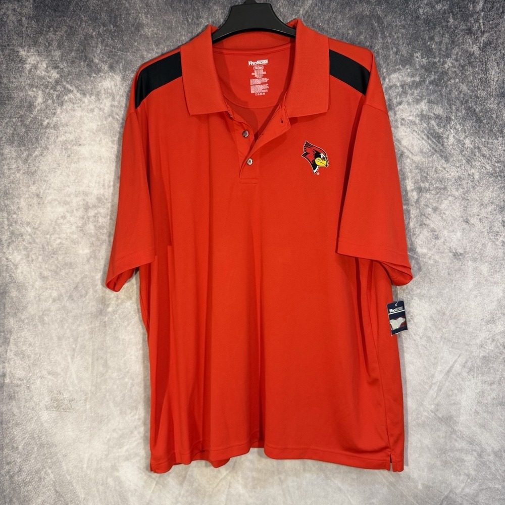 Pro Edge University of Louisville Cardinals polo shirt men's Size 2XL red New